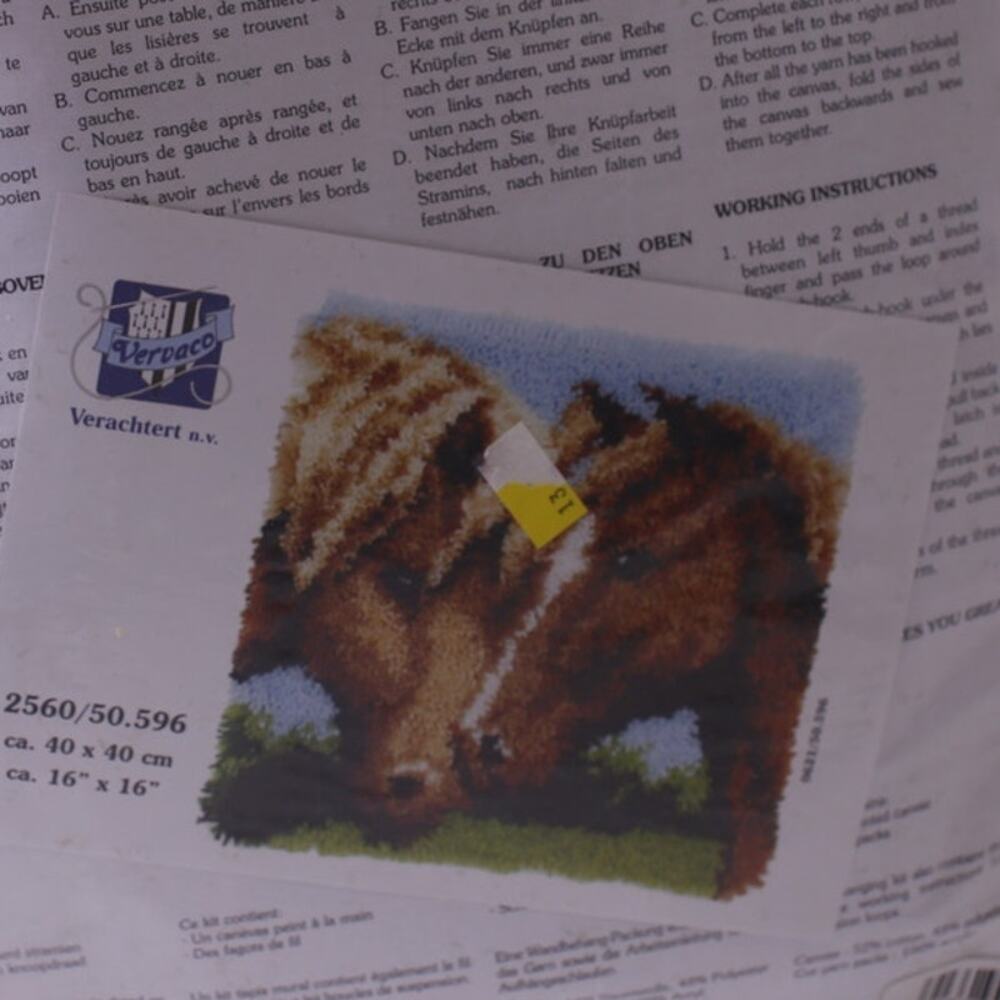 Two Horses, Plastic Canvas Kit, Vervaco, Hobby, Craft Kit, ~ 250827-WH 552